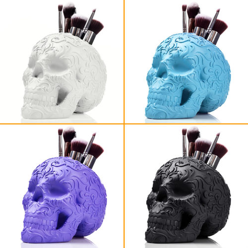 makeup brush skulls