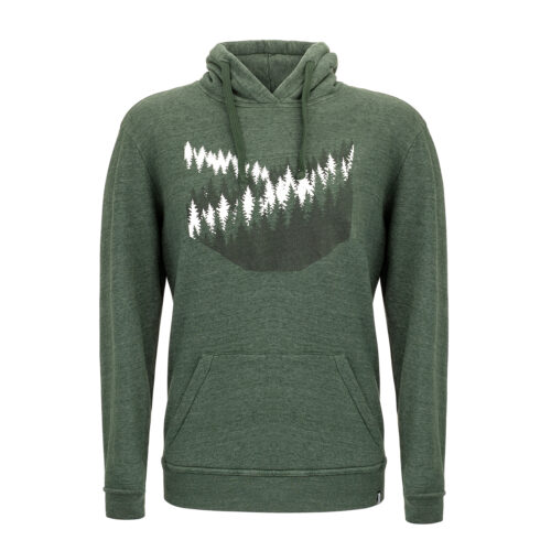 Men's Green Treeline Hoodie - Front